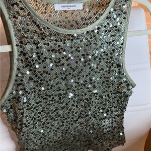 Peppermayo Sequin Tank Top - Silver